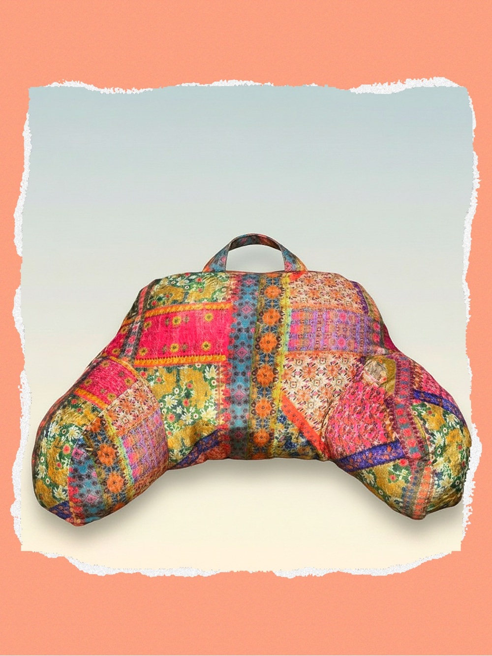 NATURAL LIFE  Cozy Backrest Pillow–Folk Flower • Like New - Picture 4 of 5